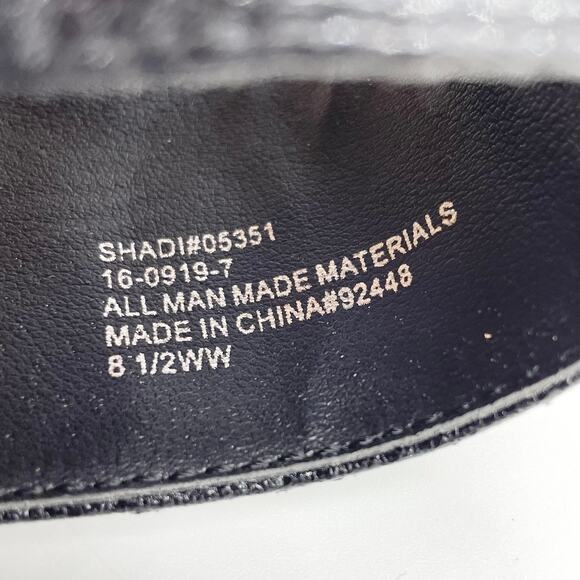 Comfort View Womens 8.5 WW Shadi Black Metallic Slip On Sandal Slides Flats - Picture 5 of 8